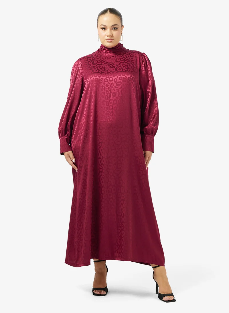 Khizana Plus Size Puff Sleeve Dress